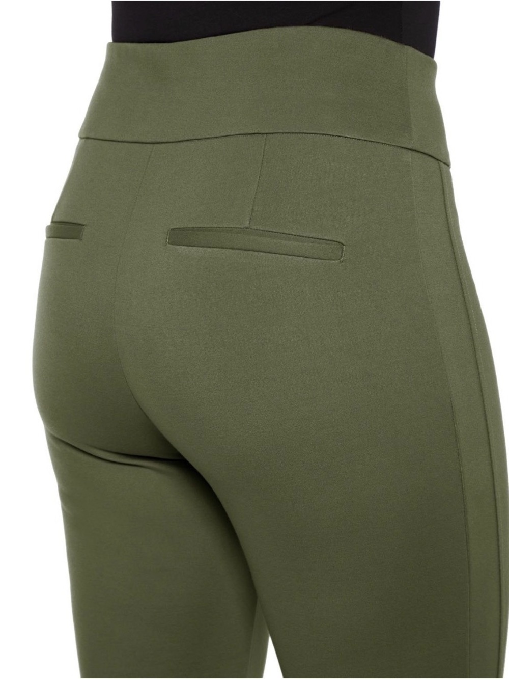 Express Women's Ponte Pant High-Waist Olive Green - Picture 4 of 10
